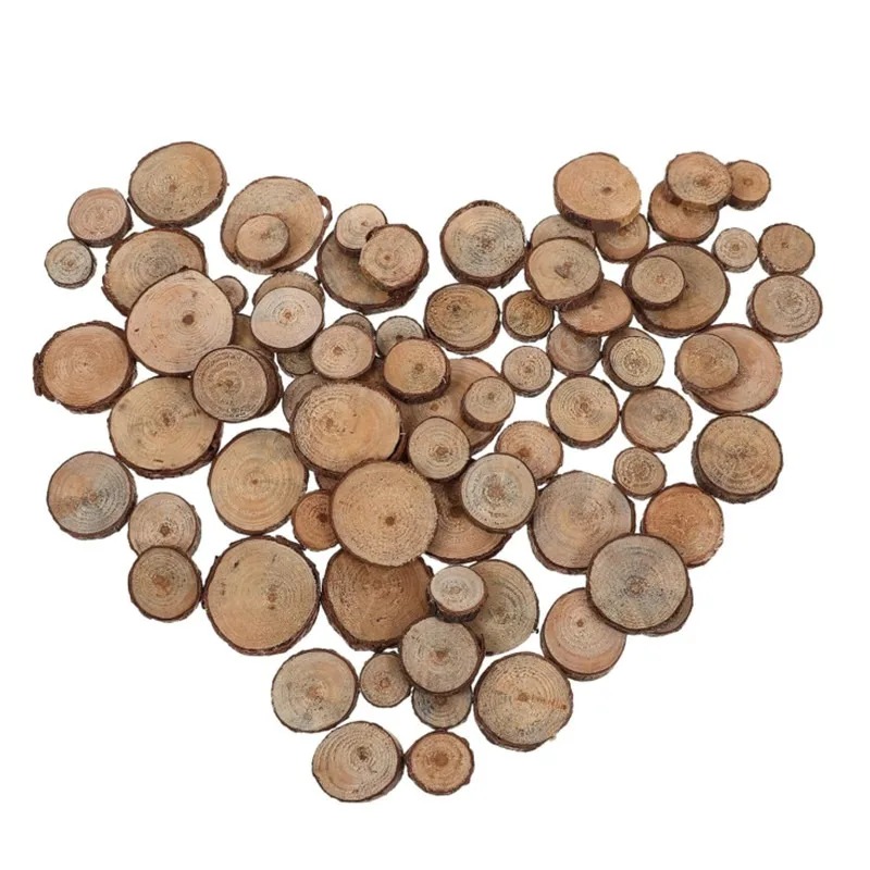 Oud Wood Chip - 30개 1-3CM 미완성 나무 조각 센터피스용