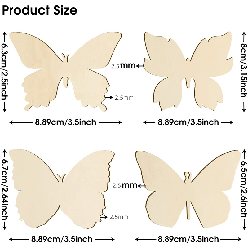 10pcs 나무 나비 빈 나무 조각 어린이 그림 공예  - Oud Wood Chip 리뷰 및 가격