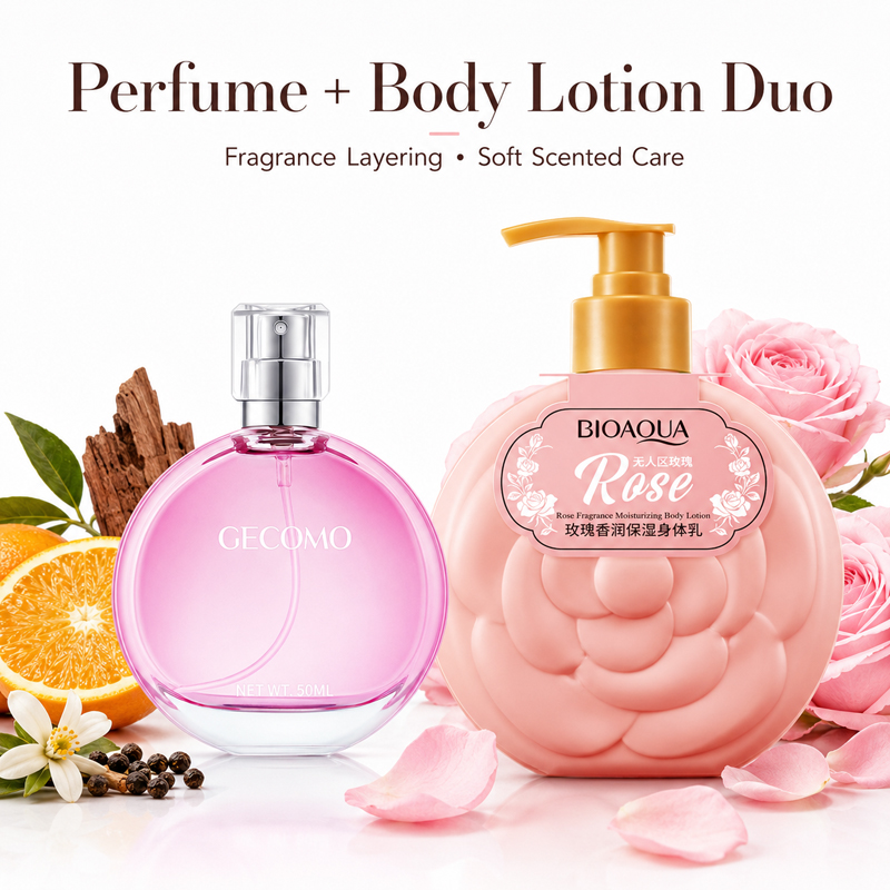 게코모 여성 향수 세트 50ml + 로즈 바디 로션,  - Perfume Fragrance Body Lotion 리뷰 및 가격