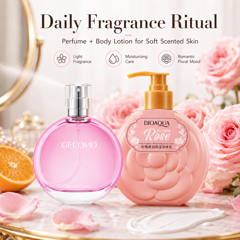 게코모 여성 향수 세트 50ml + 로즈 바디 로션,  - Perfume Fragrance Body Lotion 리뷰 및 가격