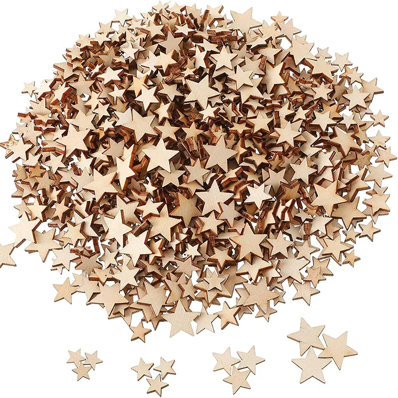 100-500Pcs 미니 나무 별 빈 나무 별 조각 크 - Oud Wood Chip 리뷰 및 가격