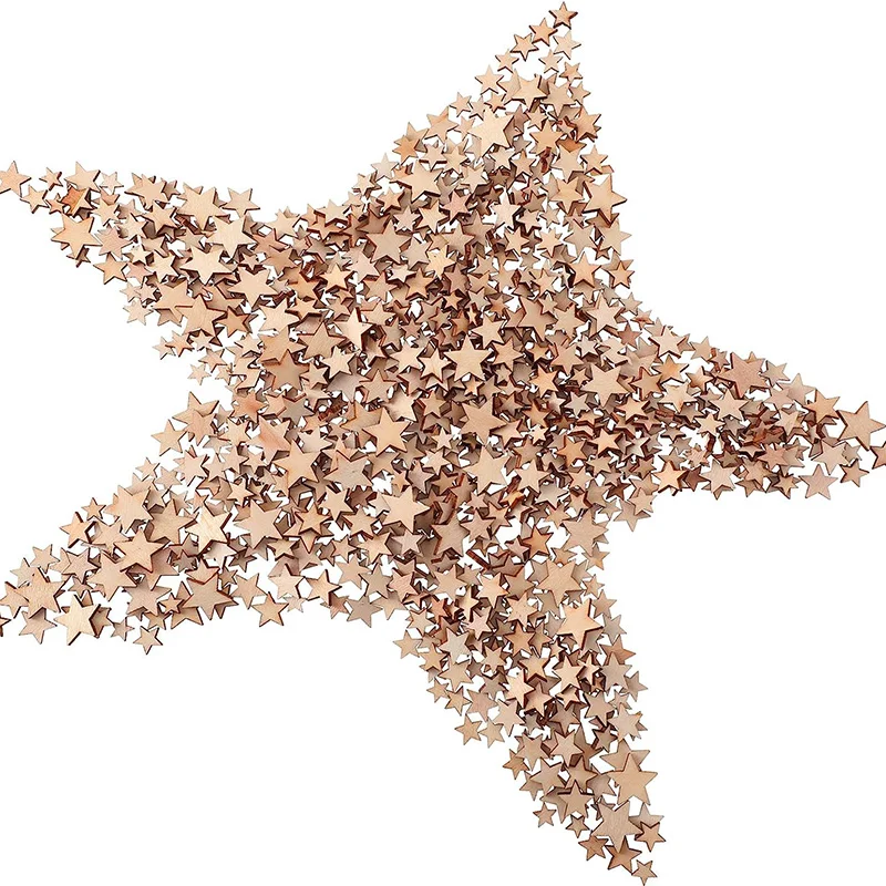 100-500Pcs 미니 나무 별 빈 나무 별 조각 크 - Oud Wood Chip 리뷰 및 가격