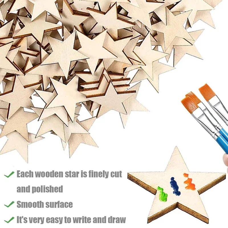 나무 별 모양 미완성 블랭크 스타 컷아웃 조각 DIY  - Oud Wood Chip 리뷰 및 가격